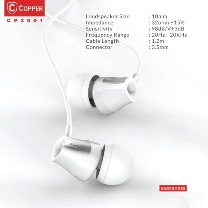 COPPER HEAVY BASS CP2001 Series Earphone / Handsfree / Headset
