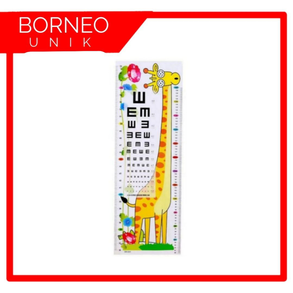Wall Sticker Pengukur Tinggi Badan Anak Karakter