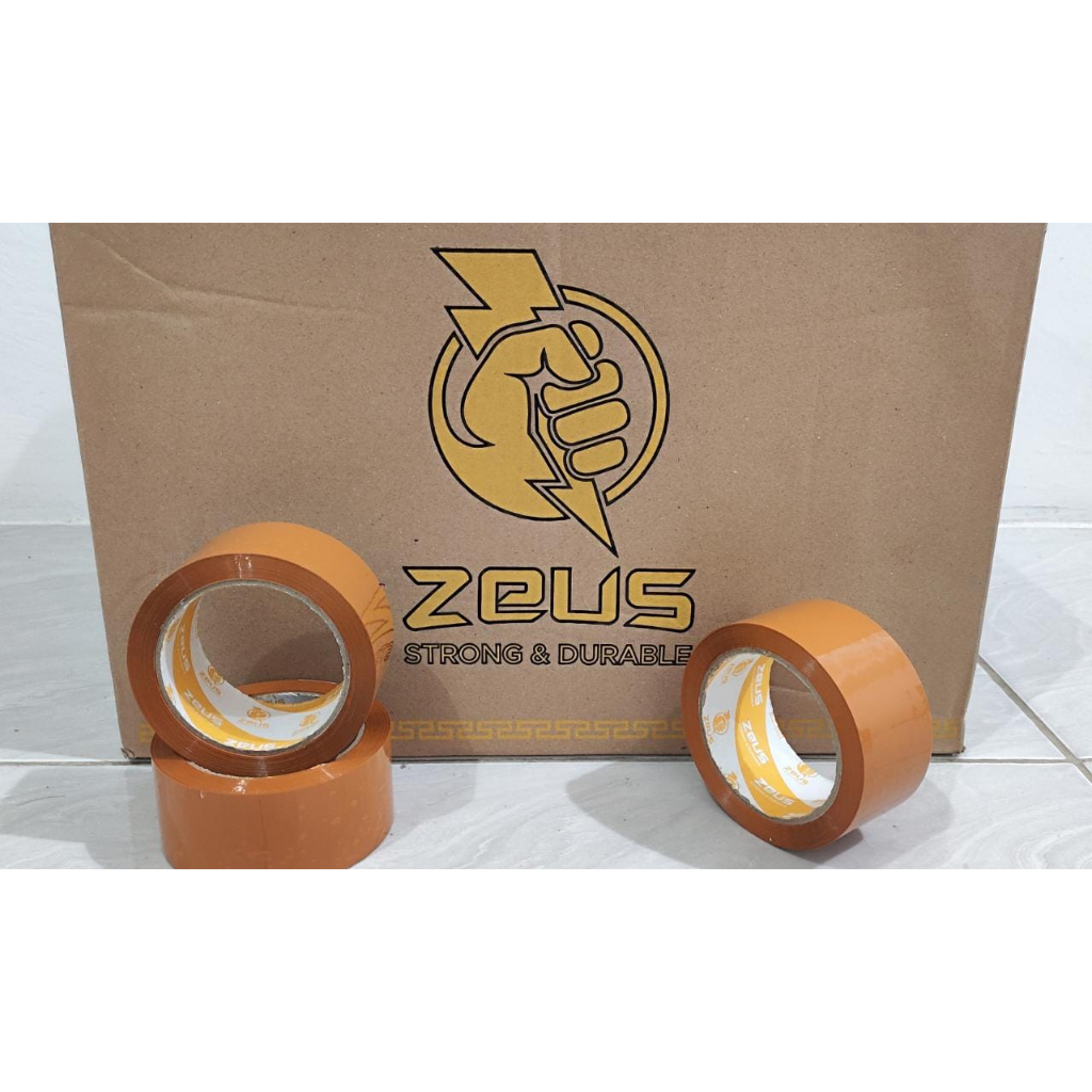 Lakban Zeus Coklat 48 x 72 Yard