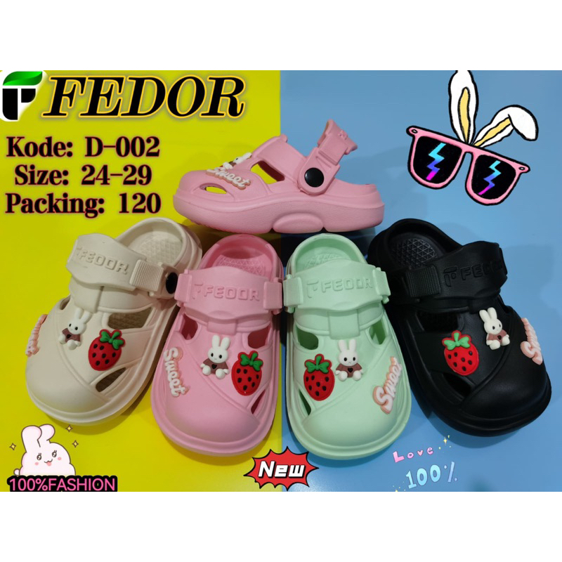 Now Fedor Sandal Baim Anak Perempuan dan Laki-laki Sandal Anak Bahan Eva Sandal Anak Krakter Lucu