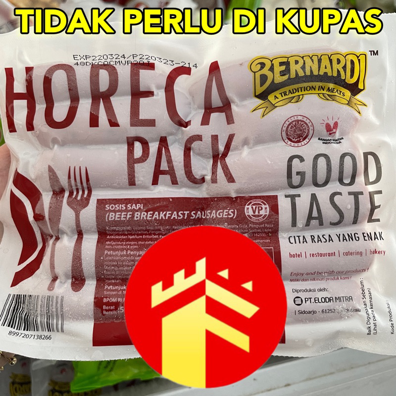 

JUN Bernardi Horeca Pack Sosis Sapi Beef Breakfast Sausages Gr Cl Pack Sosis Horeka Bernardi