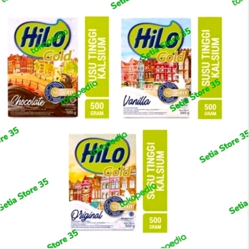 

HILO GOLD NUTRIFIT 500GR VANILLA ,,, COKLAT ,,, ORIGINAL