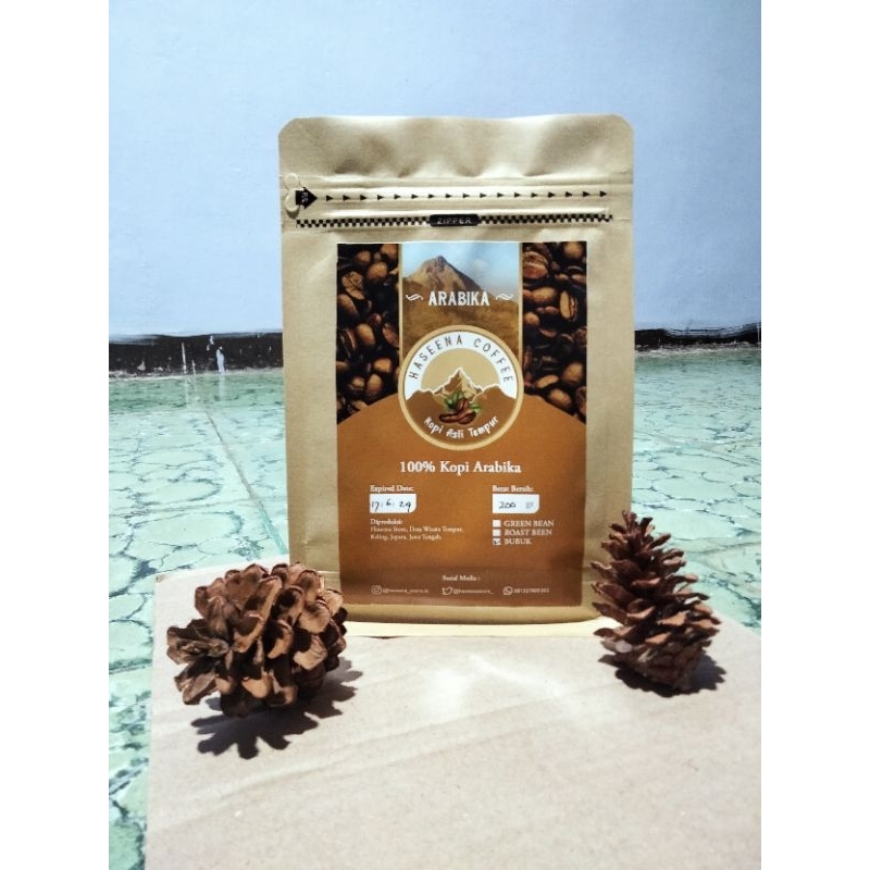 

Arabika Le Muria 100 gram Bubuk Giling Kasar, Haseena Coffee (Kopi Kawah Muria, Tempur, Jepara)