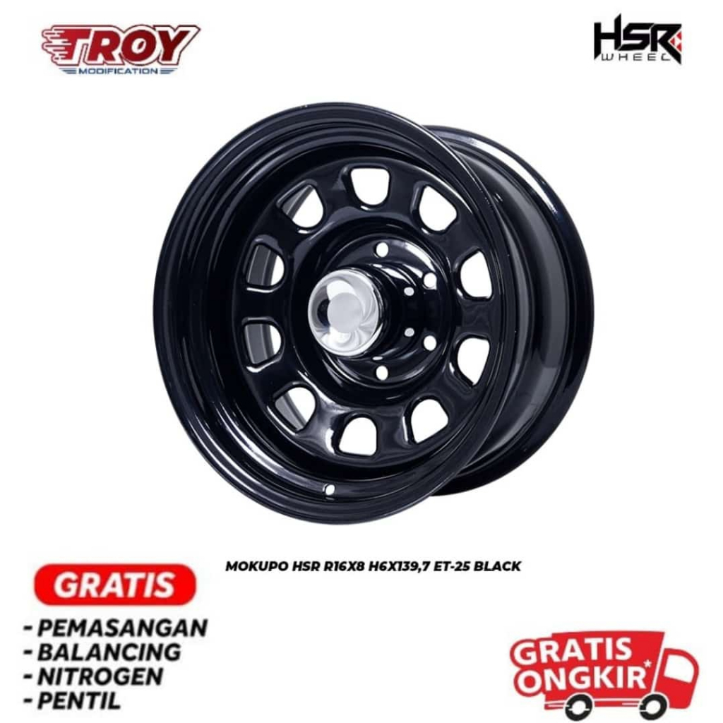 Velg Ring 16 HSR MOKUPO Kaleng Baut 6 Everest,L200,Strada,Triton