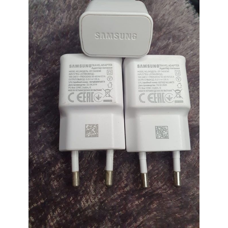kepala charger original copotan hp (bekas)Samsung barcode 1'55A 7.8W
