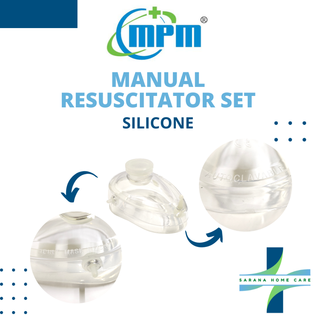 MPM Manual Resuscitator Set Silicone/ambubag/ambu bag/ alat bantu afas/ emergency/darurat