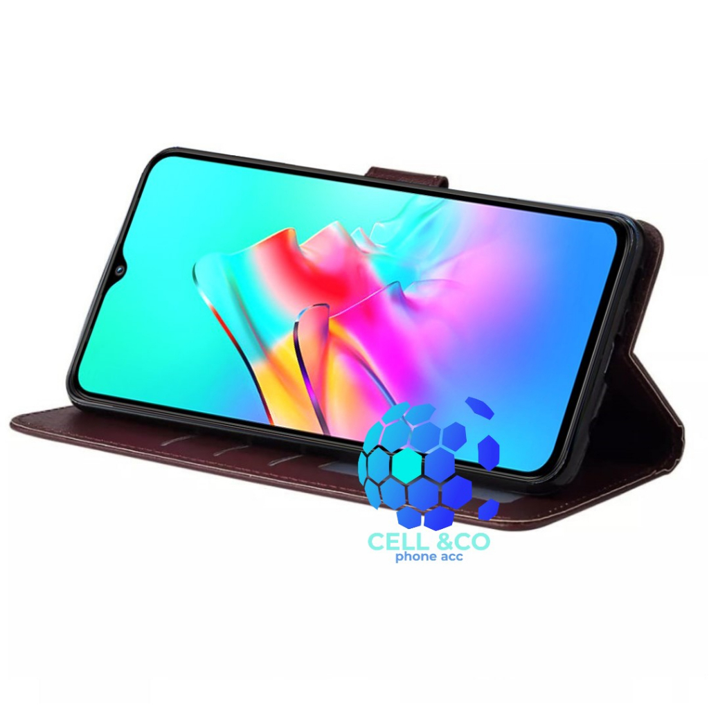 FLIP COVER INFINIX SMART 7 LEATHER WALLET PREMIUM FLIP CASE BUKA TUTUP KESING HP CASING FLIP CASE WALLET