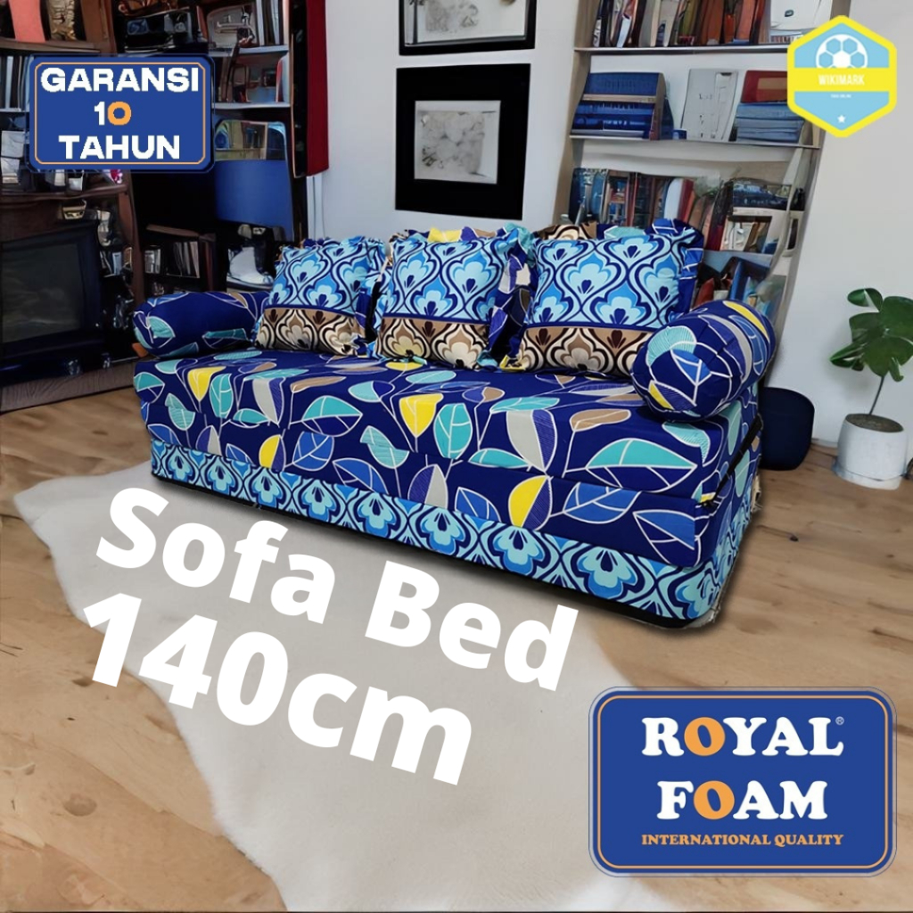 WIKIMARK Sofa Bed Minimalis Praktis Kasur Lipat Busa ROYAL FOAM Ukuran 180x140x10 Sofa Kasur Karakte