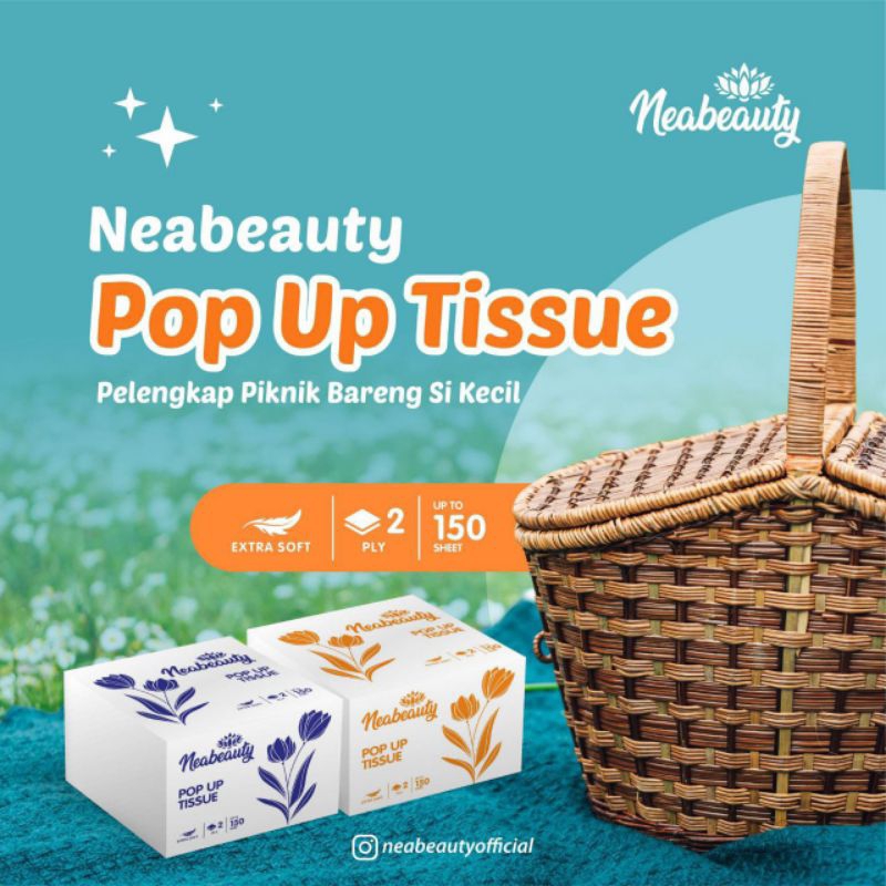 Tisu Pop Up Nea Beauty (150 Sheets)