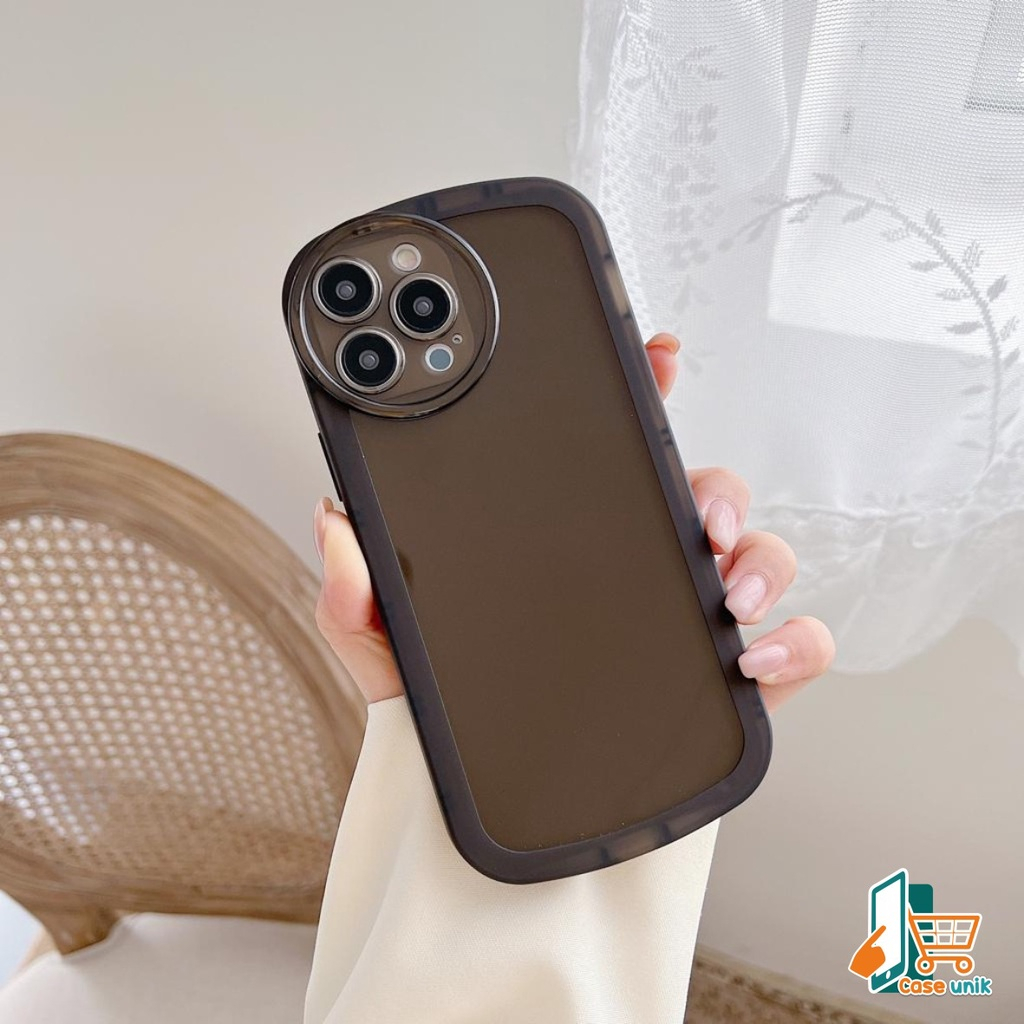 SOFTCASE CLEAR TRANSPARAN HITAM BENTUK OVAL FOR REALME C33 CS5747