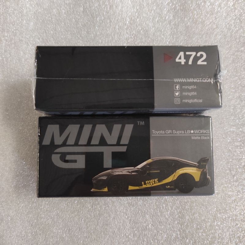 MINI GT 472 TOYOTA GR SUPRA LB WORKS MATTE BLACK - LBWK