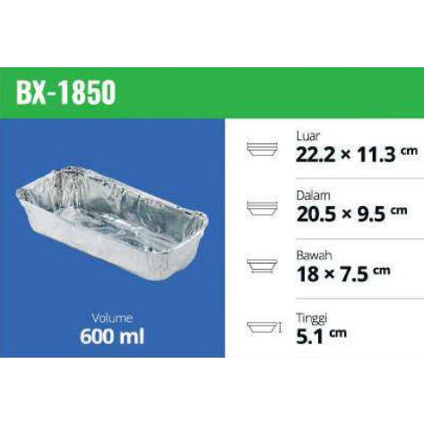 Aluminium Foil Cup Tray BX 1850 / BX1850