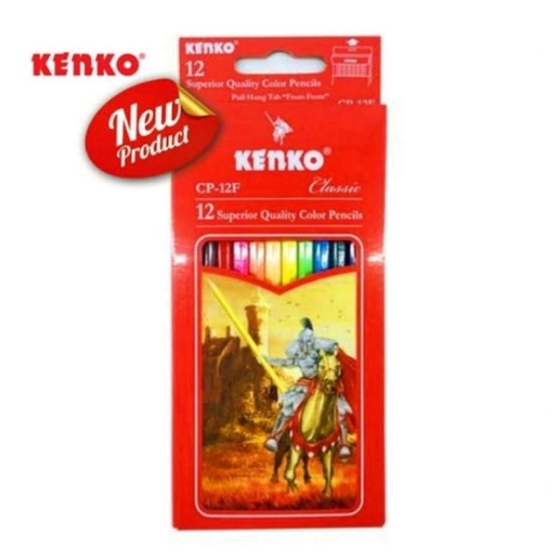 

Pensil Warna Kenko 12 Warna Colour Pencils CP-12F, CP-12FNW Panjang