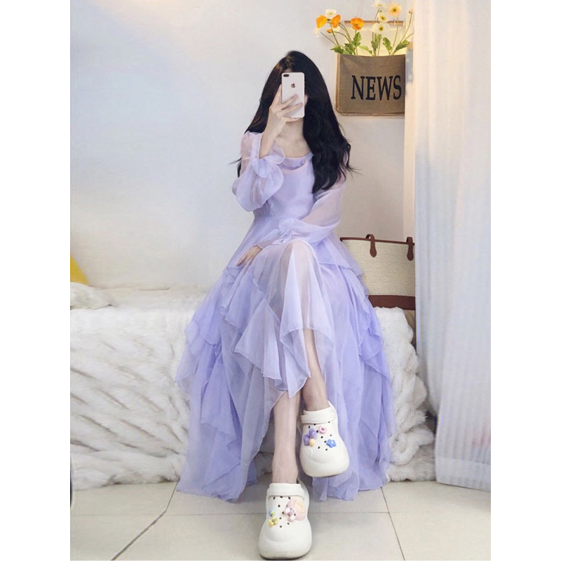 HOLIDAY PURPLE DRESS FAIRLY DRESS M127