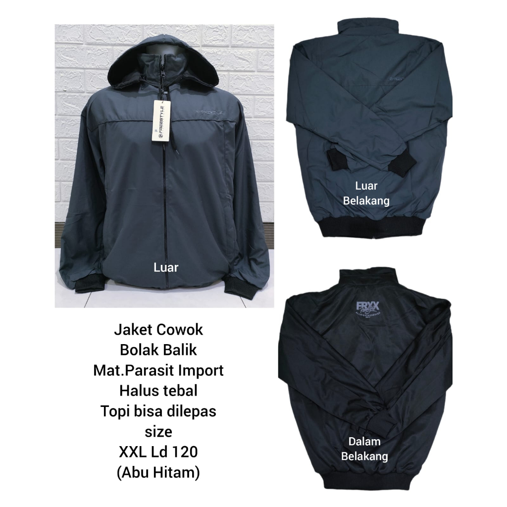 Jaket pria parasit Bolak balik