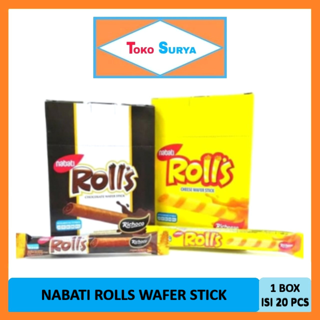 

Nabati Rolls Cheese/Chocolate Wafer Stick 20 x 6Gr