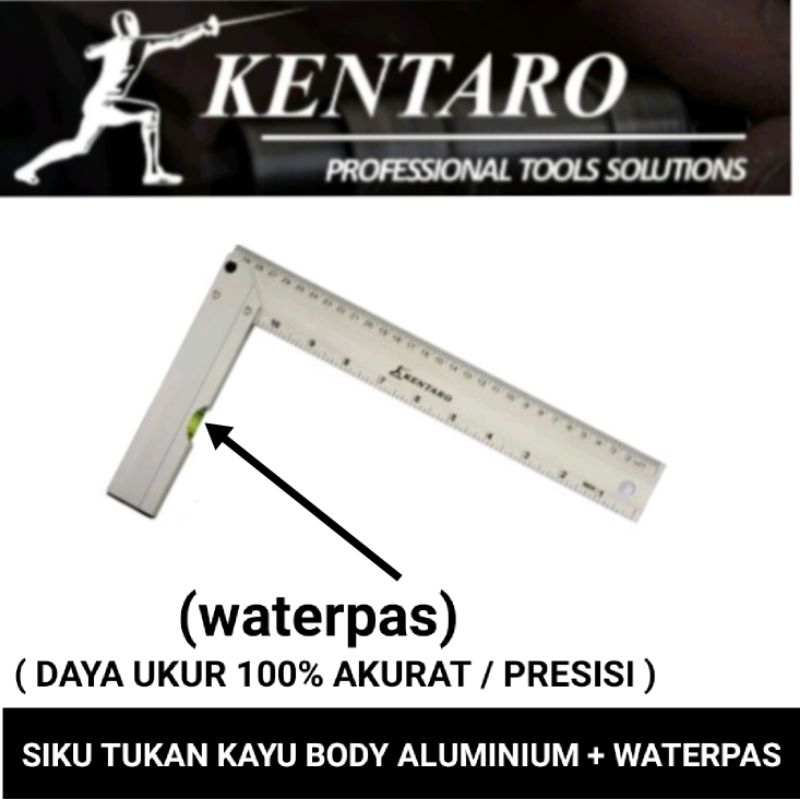 Siku tukang body aluminium + Waterpas Kentaro Japan quality