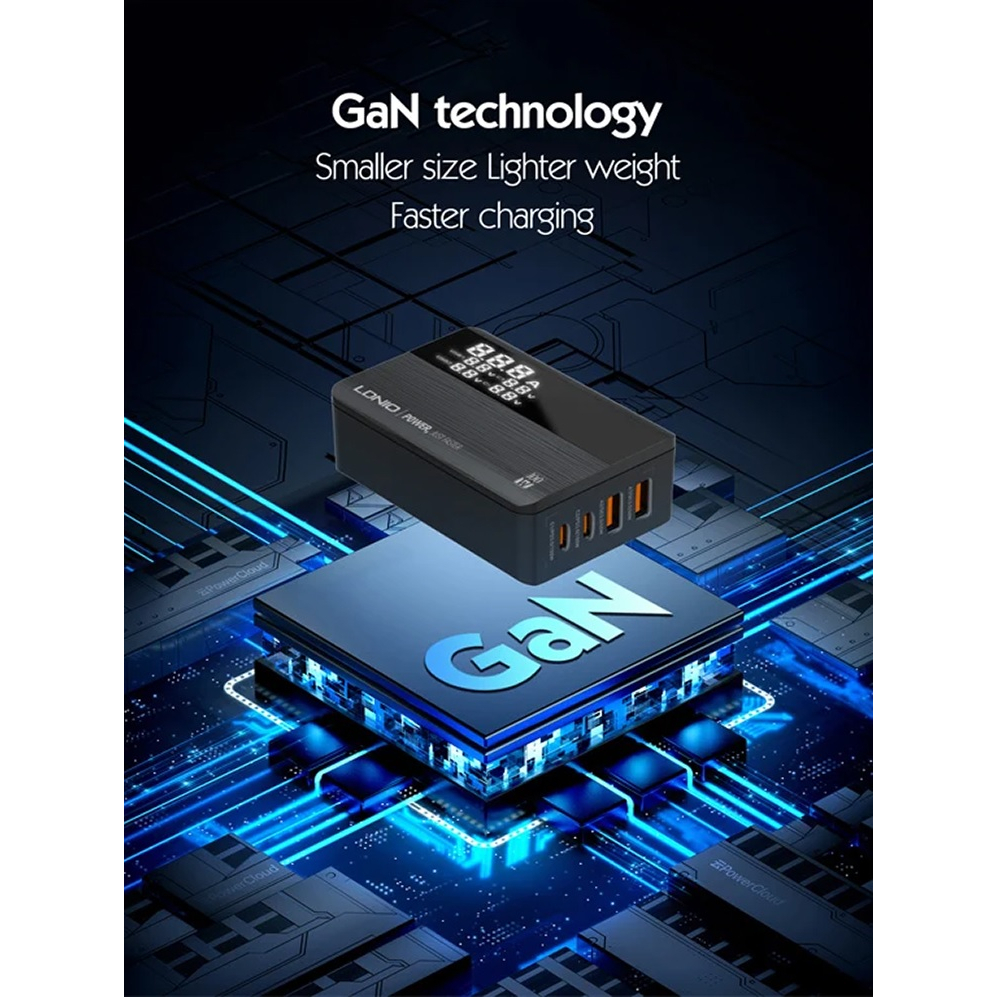 LDNIO A4809C - Super Charging Desktop Charger 4 Port - GaN 100W PD - Charger Multiport USB 100W (MAX)