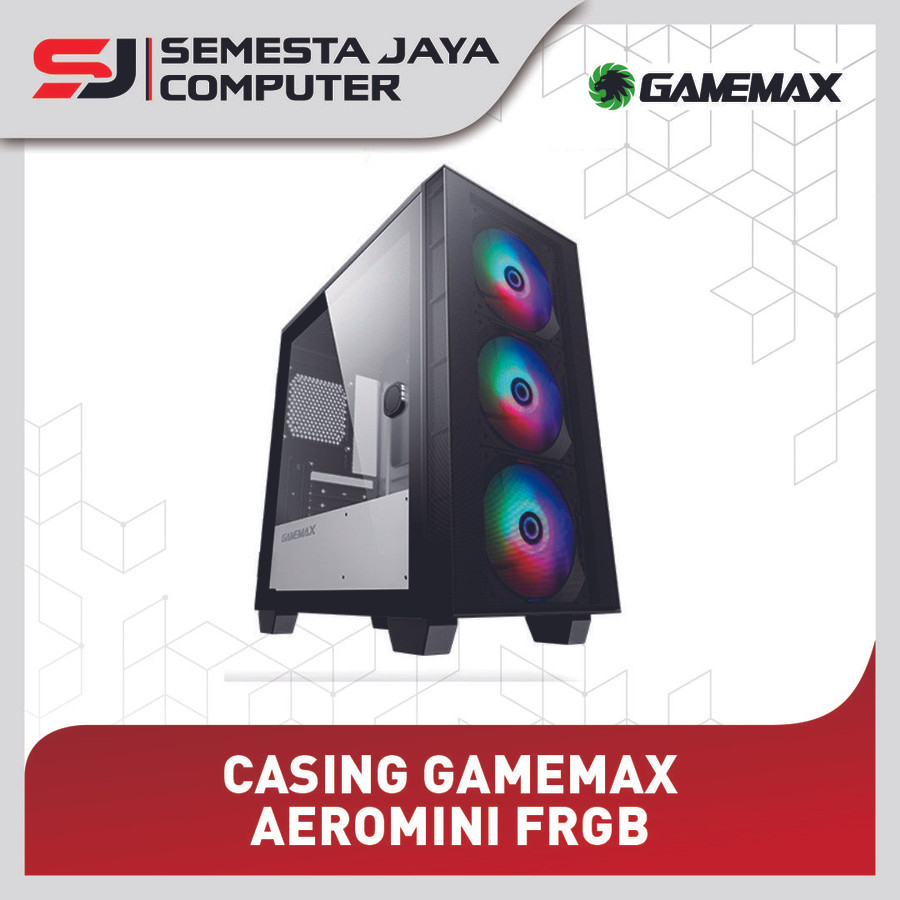 GAMEMAX AERO MINI (FRGB) Tempered Glass GAMING MICRO ATX CASE - 3 Fan