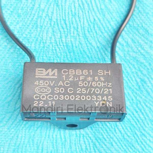 Kapasitor Kipas Angin 1,2uf - Kapasitor Kotak 1.2 Mikro - Capacitor Fan Cosmos 1,2 Mikro