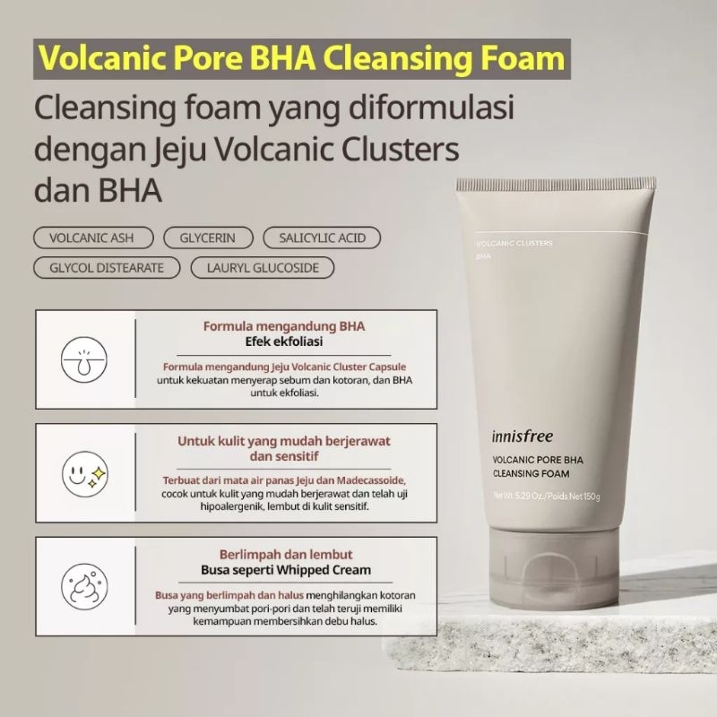 INNISFREE VOLCANIC PORE BHA CLEANSING FOAM 150GR