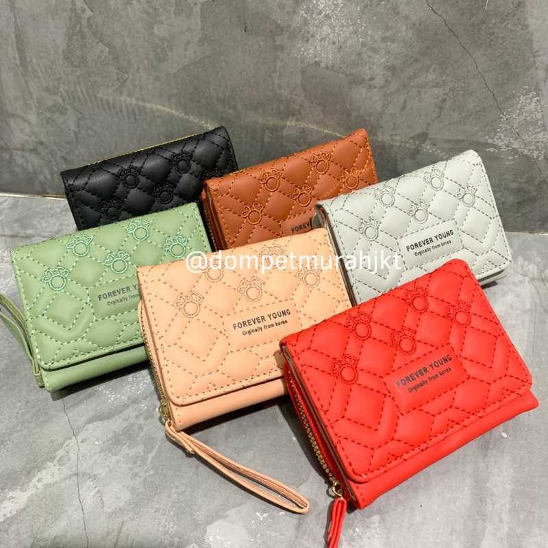 Dompet Wanita Forever Young Kartu | Dompet Lipat Mini Kartu | Donpet Import Murah korean Style | Dom