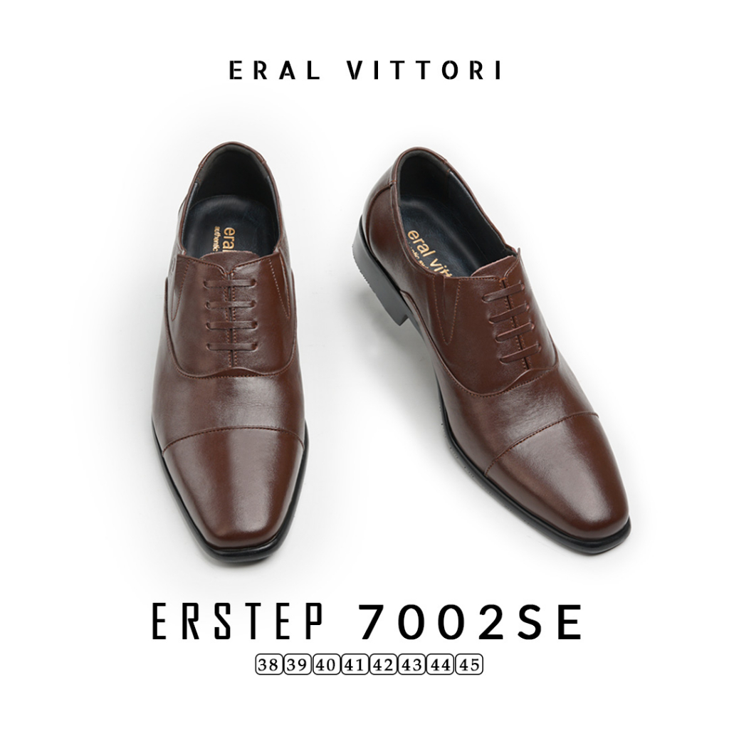 Eral Vittori - Erstep 7002 SE Sepatu Pria Pantofel Formal Oxford Kerja Kantor Hitam Coklat