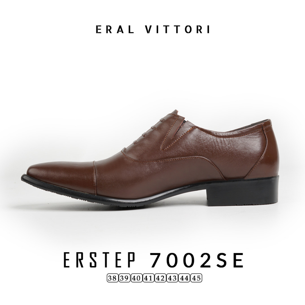 Eral Vittori - Erstep 7002 SE Sepatu Pria Pantofel Formal Oxford Kerja Kantor Hitam Coklat