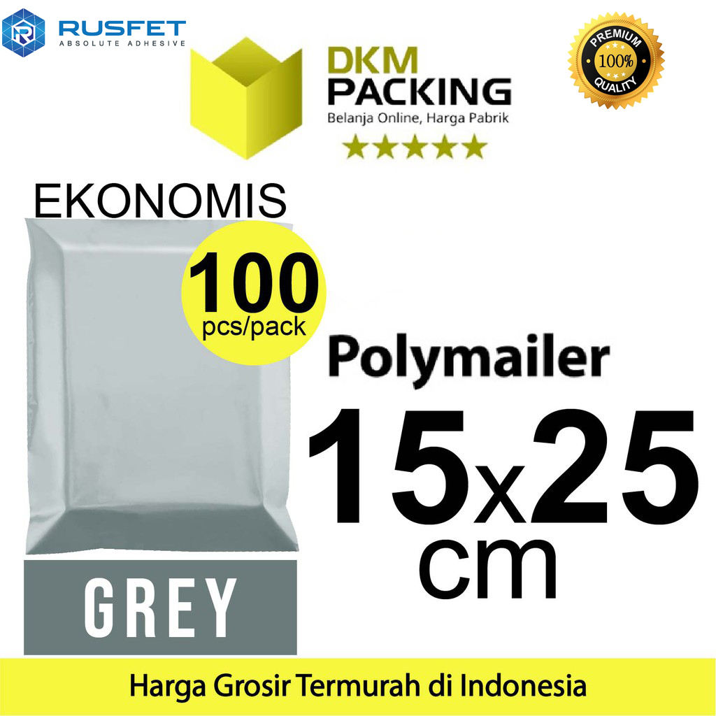 

Polymailer PACK GREY 15x25cm Amplop Plastik Packing Olshop EKONOMIS TERMURAH