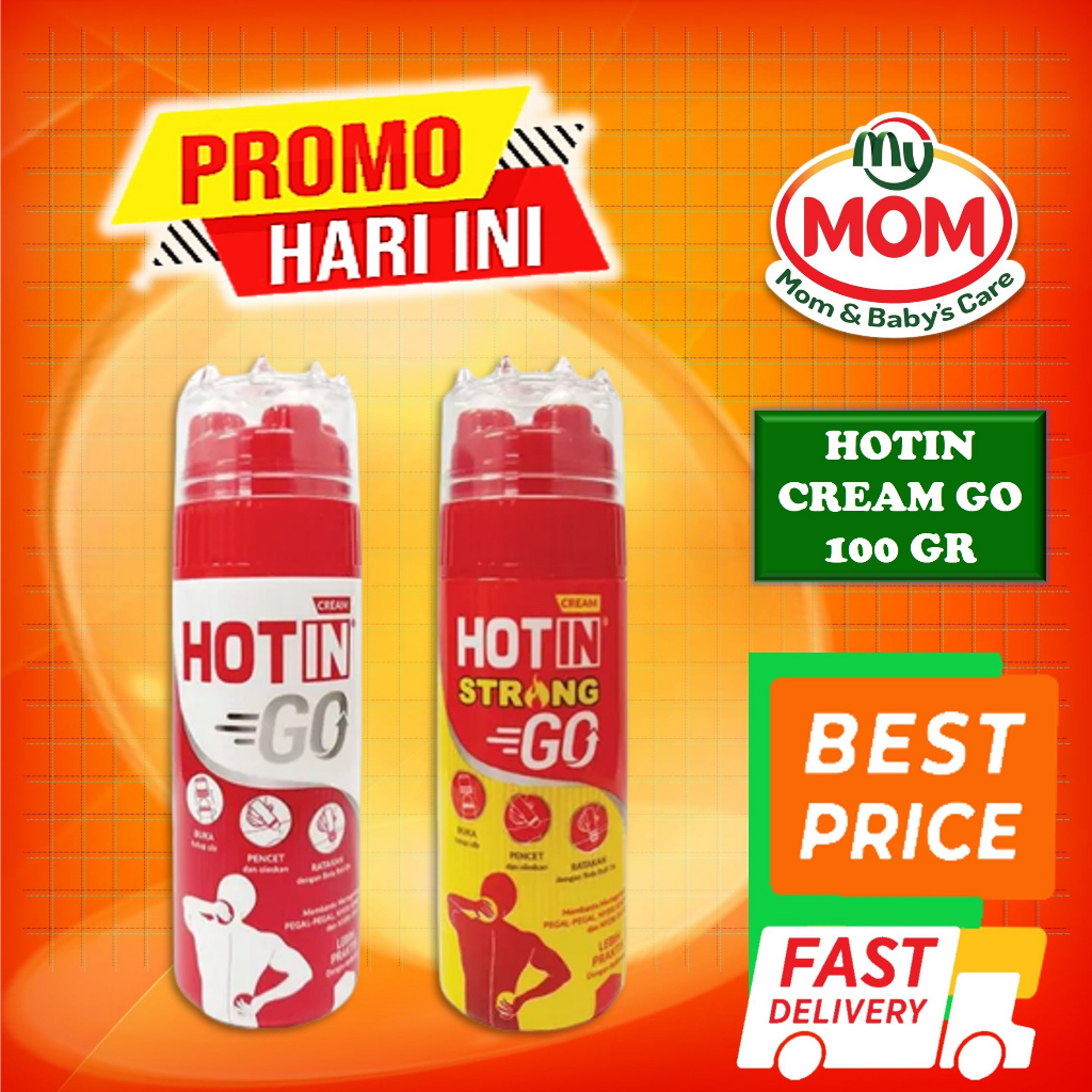 [BPOM] HOTIN GO BOTOL 100 gr / Hotin Cream 100gr / HOT IN Krim Pegal Nyeri Otot / MY MOM