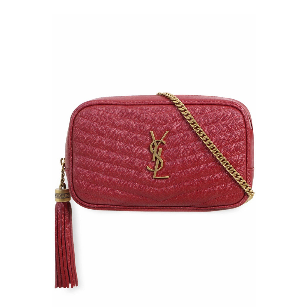 YSL Loulou Mini Camera Bag Opyum Red GHW (19x11x5)