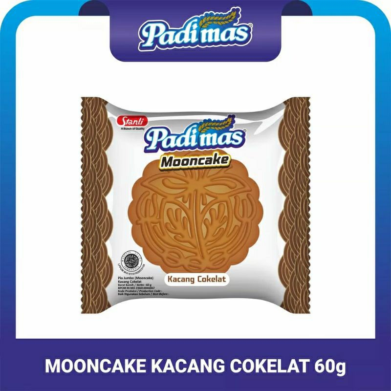 

Padi mas mooncake pia rasa kacang cokelat 2pc @60g