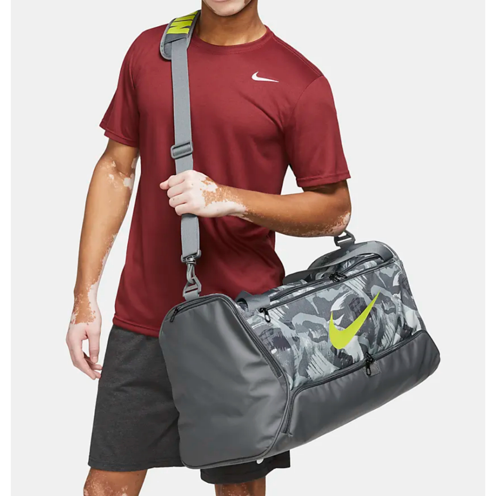 Nike Brasilia Printed Duffel Bag Medium 60L DR6111-068 Tas Original
