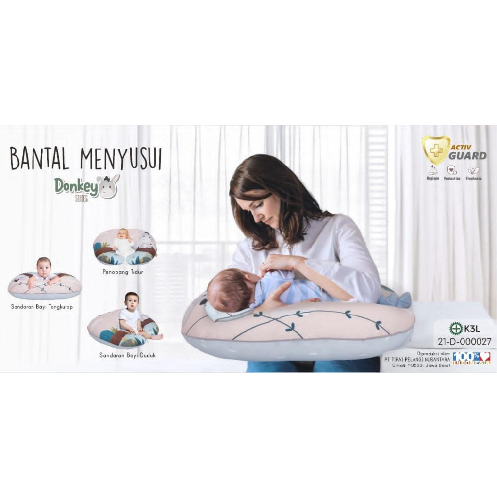 Vee&amp;Mee VMB2060 Bantal Ibu Menyusui + Bantal Lengan - Donkey Series