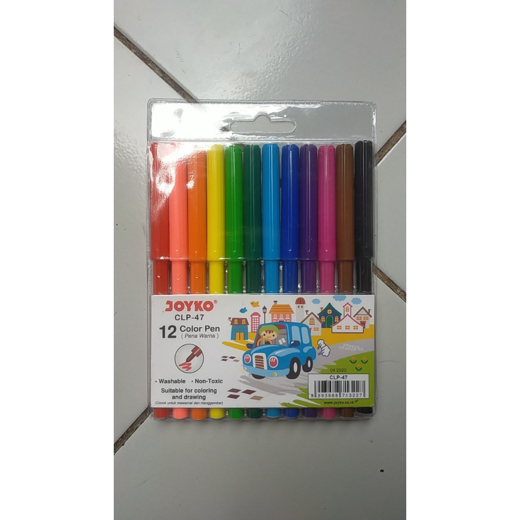

spidol set kecil joyko 12 warna CLP 47
