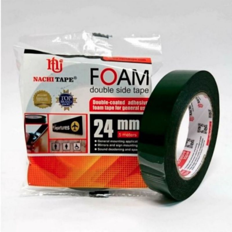 

ISOLASI DOUBLE TAPE SPON / DOUBLE TAPE FOAM 24MM 1 INCHI - NACHI TAPE