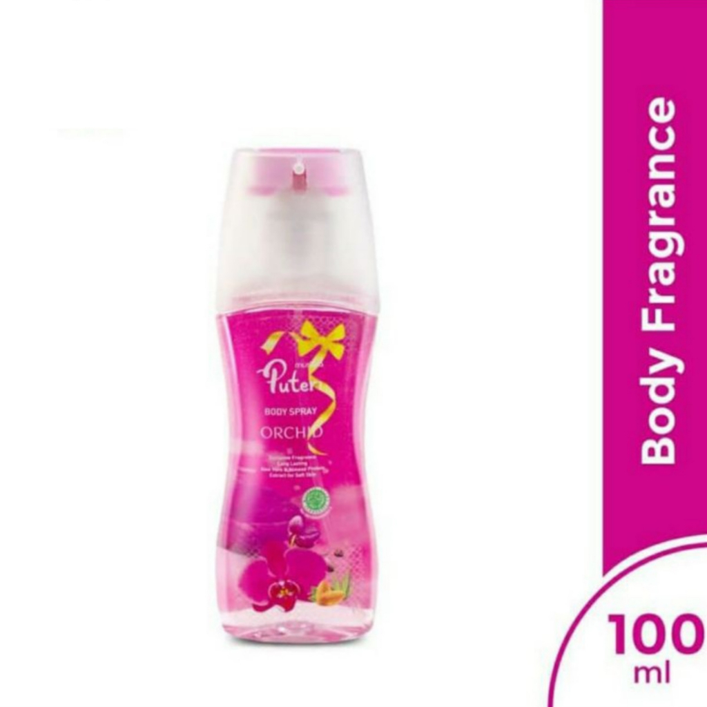 Mustika Puteri Body Spray Rose | Orchid | Lime Jasmine | Flower Bouquet 100ml