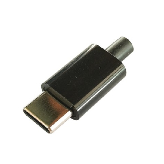 Kepala Konektor USB Type-C Male 4 pin Model Colok dengan Cover hitam atau putih kirim sesuai stok