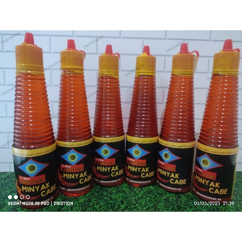 Paket Hemat Minyak Cabe Cap Sinar Mentari Isi 6 Botol 150mL