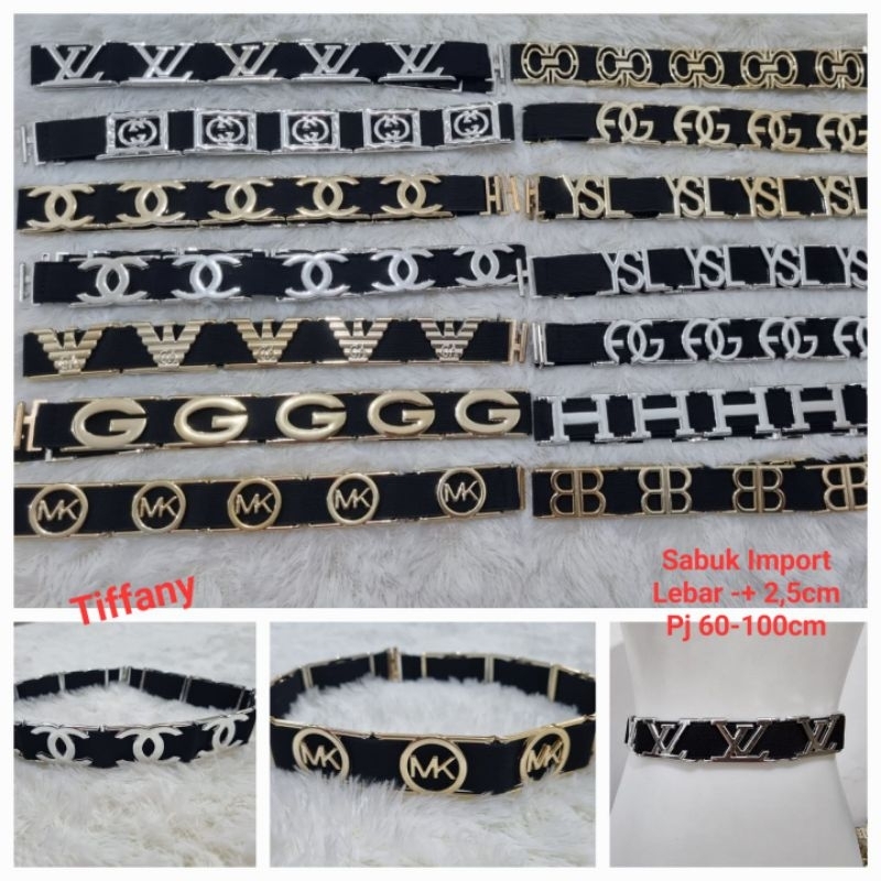 IKAT PINGGANG WANITA KARET ELASTIS ACC EMAS / SILVER