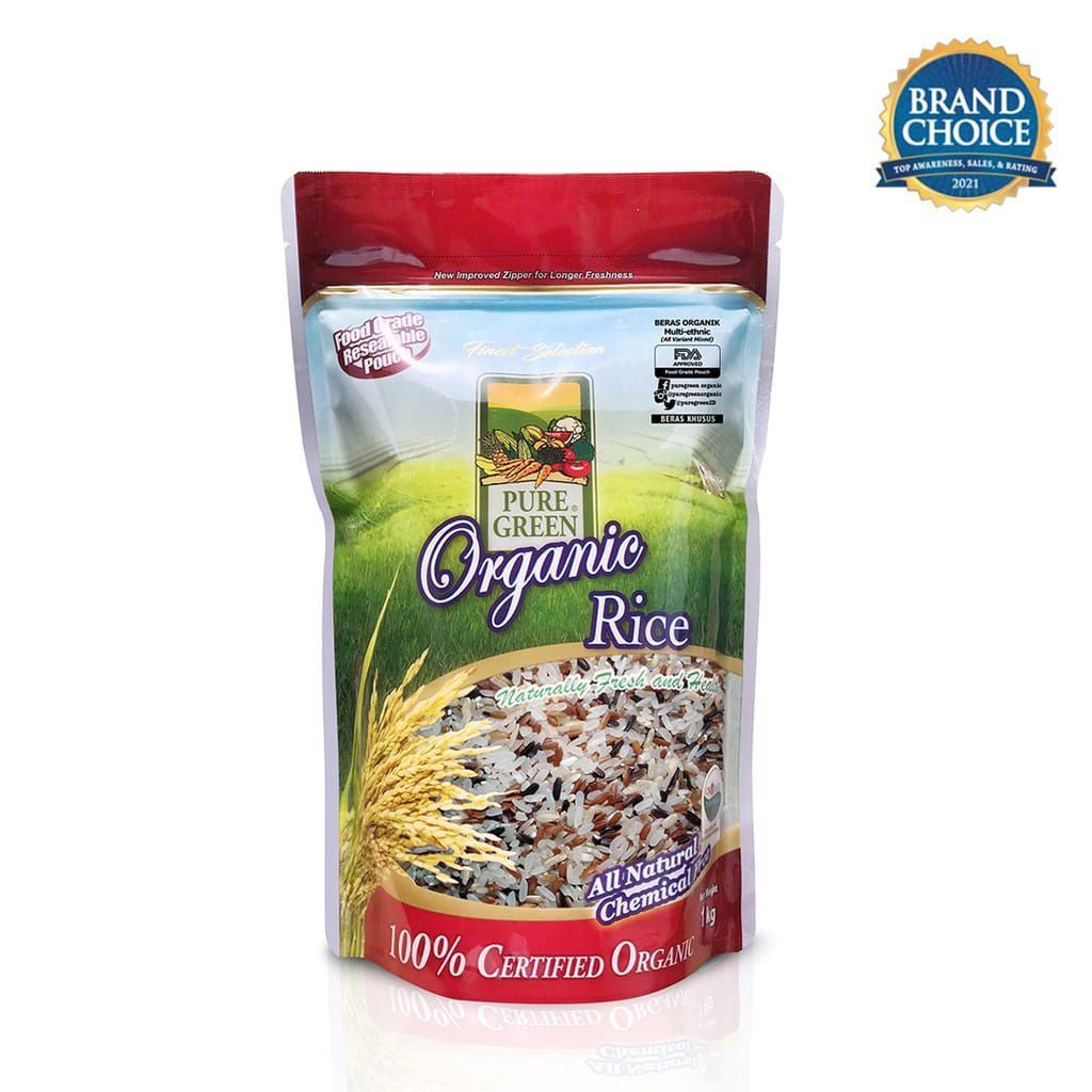 Puregreen Organic Rice Beras Organik Multi Ethnic (Kombinasi All Varian) 1 kg