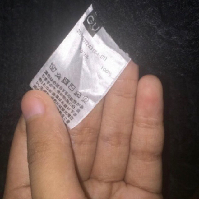 uniqlo GU tunik sweater knit rajut japan Jepang black hitam lengan panjang tebal dress