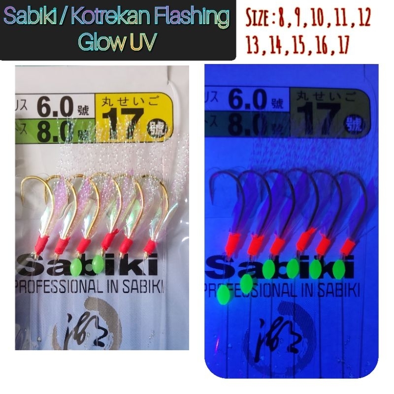 Sabiki Flashing Kotrekan Flasher Glow UV