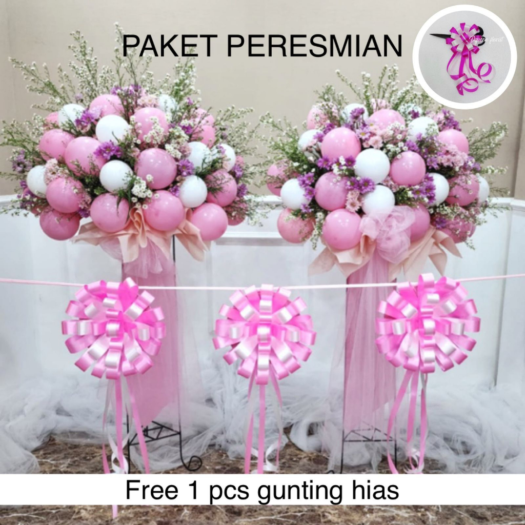 Dqueen Florist - Standing Flower Pita Peresmian Nuansa Pink Grand Opening Congratulation Pembukaan Selamat