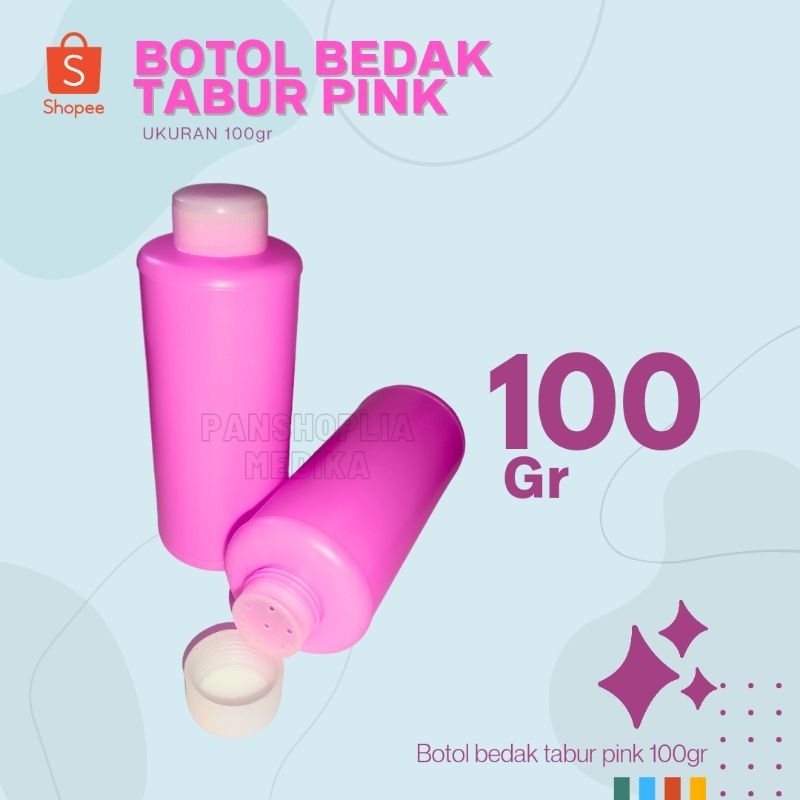 BOTOL BEDAK PINK | WADAH BEDAK TABUR