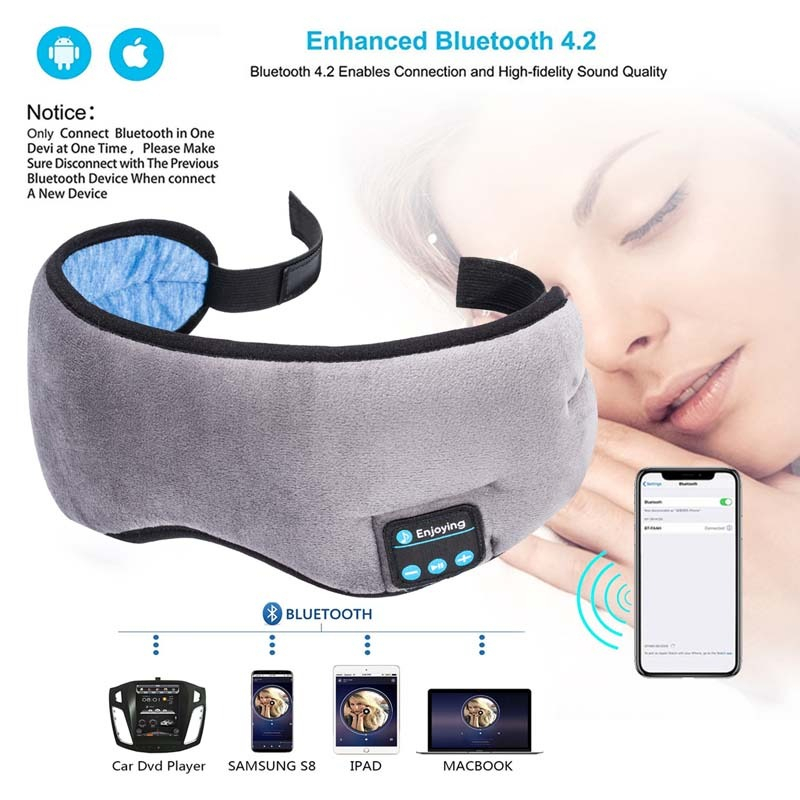 Bluetooth Sleep Eye Music Goggles Penutup Mata Dengan Speaker 0889