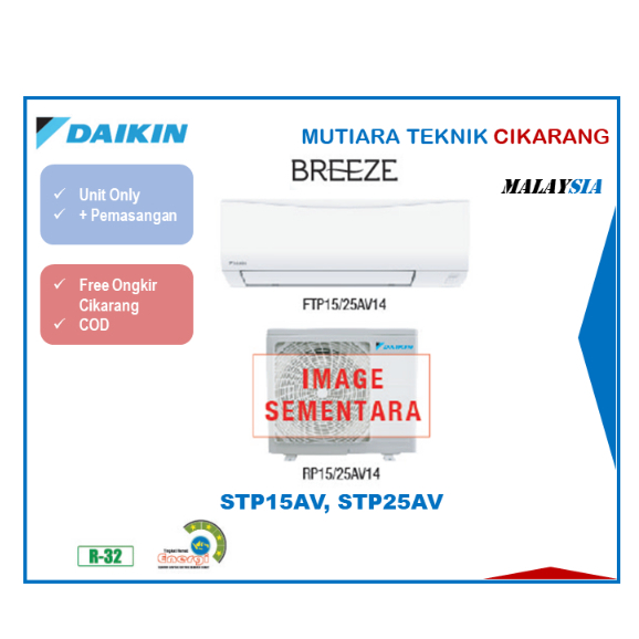 AC DAIKIN 0.5 PK STP15AV R32 NON INVERTER