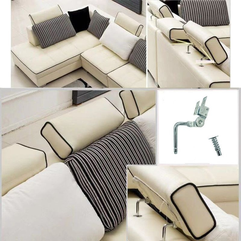 1 Pair Engsel Sandaran Sofa Headrest Sandaran Engsel Sofa Kepala