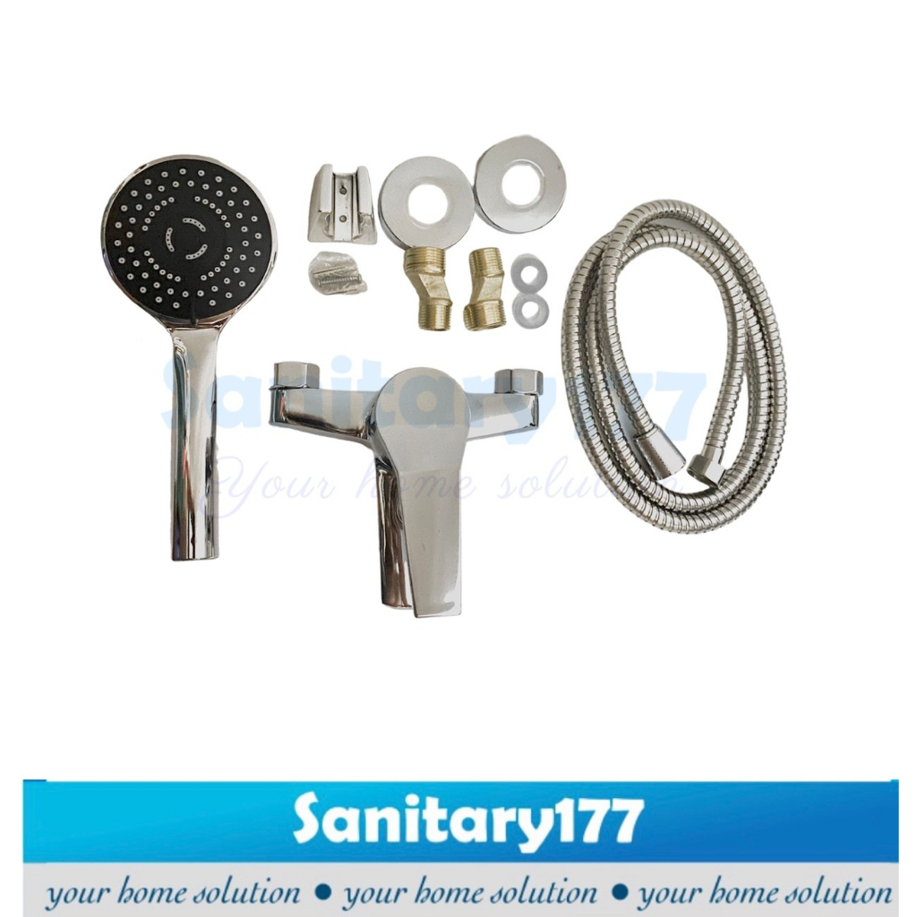 Kran panas dingin bathtub murah s14a keran air mixer shower mandi complete semprotan minimalis mumer stainless