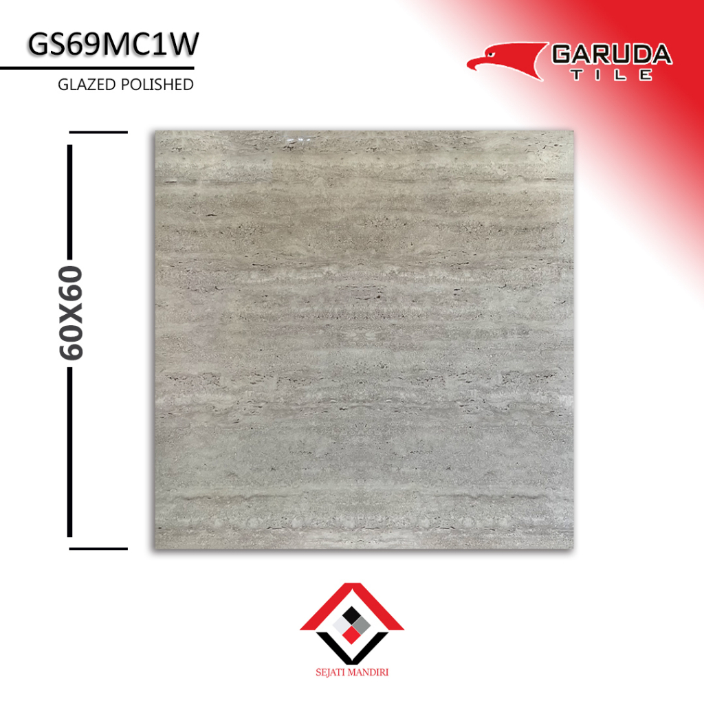 granit 60x60 - motif marmer - garuda gsmc1w - trevertine l grey